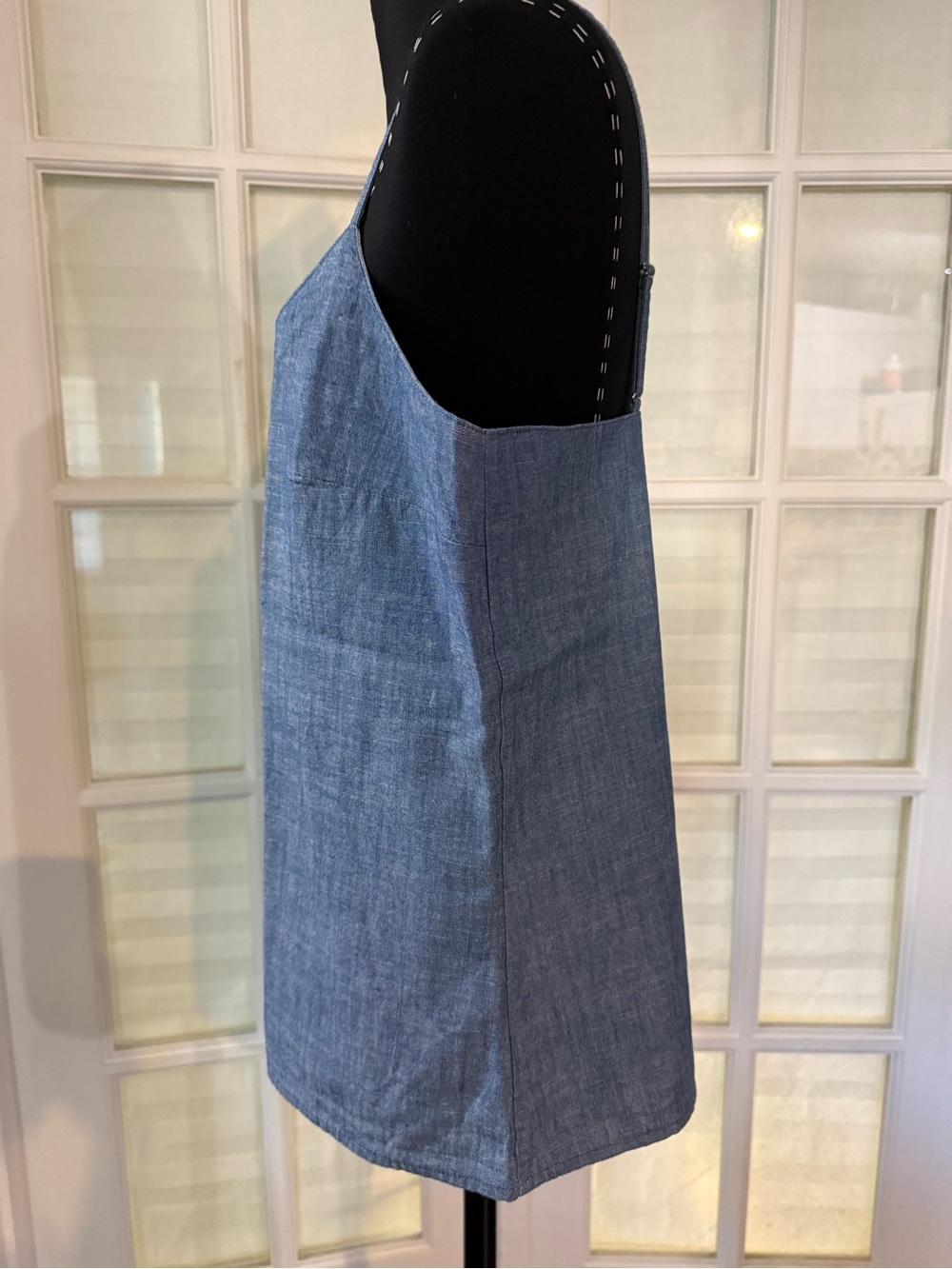 J. Crew Chambray Blue Spaghetti Strap Tank Top - Picture 4 of 5
